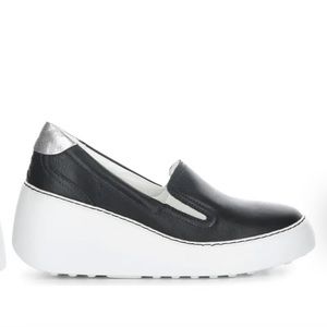 Fly London Leather Wedge Sneaker Slip On